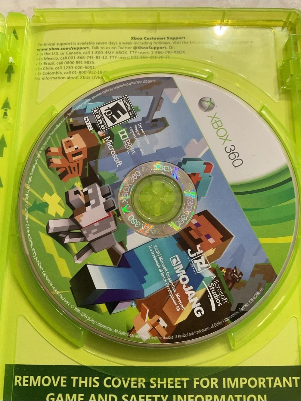 Xbox 360 Minecraft Edition - Lime Green Case